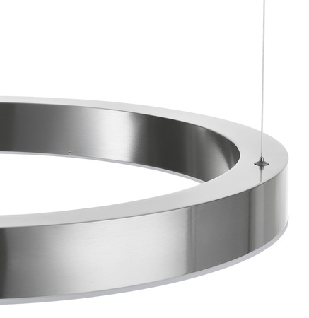Lampa wisząca CIRCLE 60 cm - LED, ring nikiel szczotkowany