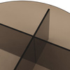 Parioli Glass Coffee Table Charcoal 900x900x325mm
