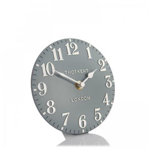 Arabic Mantel Clock Flax Blue 6in