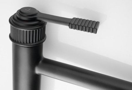 VERSI bateria umywalkowa, wysoka, z przedłużoną wylewką, czarny mat