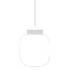 Lampa wisząca BOOM 25 cm - LED, klosz szary- metalizowany, wykonczenie złote