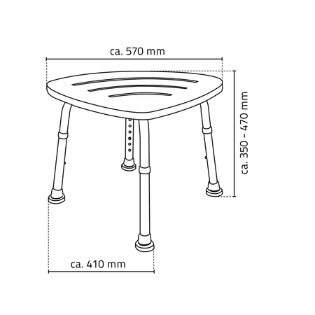 Taboret łazienkowy, bambus