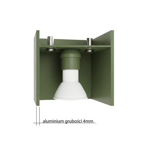 Kinkiet QUAD 1 zielona oliwka