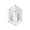 KABINA NEW PRAKTIC PÓŁOKRĄGŁA U 90x90x165 CZYSTE 6mm ACTIVE SHIELD