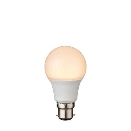 Żarówka LED – ciepła biel, 8W LED B22 ciepła biel, 2700 K, 6 × 6 × 10,5 cm
