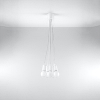 Lampa wisząca DIEGO 5 biała