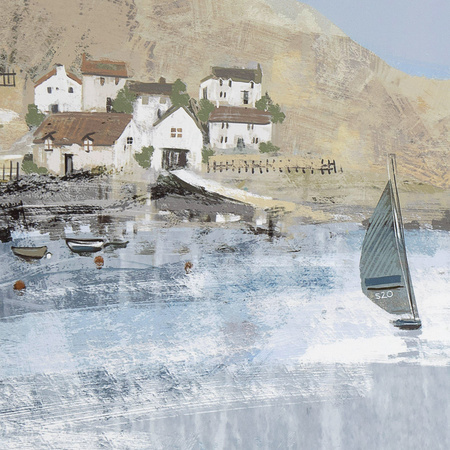Blue Bay View Framed Canvas 1300x35x500mm
