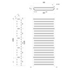 MANISA grzejnik łazienkowy 600x1328mm, z pięcioma wieszakami na ręczniki, chrom
