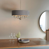 Highclere 6 Pendant Lght Nckel & Chrcoal 300-780mm