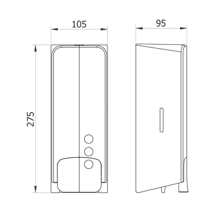 CLASSIC EVO dozownik mydła płynnego 1000ml, ABS, biały