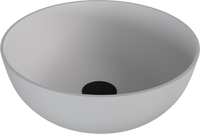 BANERA ROUND umywalka kompozytowa nablatowa, średnica 39cm, biały mat