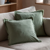 Linen Look Cushion Sage 2pk 450x450mm