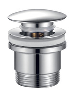 Odpływ umywalkowy 6/4", klik-klak, duży grzybek, 10-60mm, chrom