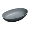 SHELL M+ umywalka nablatowa, 60 x 35 cm, ash grey mat