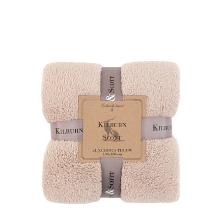 Teddy Fleece Throw Taupe 1300x1800mm