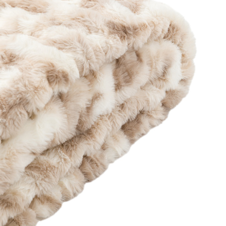 Deco Luxe Ruched Faux Fur Throw 1300x1700mm