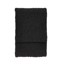 Chenille Cable Throw Grey 1300x1700mm