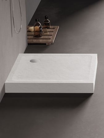Brodzik MILD STONE akrylowy kwadratowy 90x90x11,5 biały