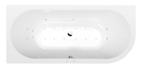 VIVA L wanna z hydromasażem, 175x80x47cm, Active Hydro-Air, chrom