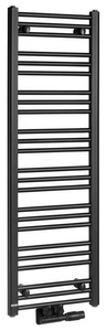 ALBRECHT grzejnik 400x1250 mm, podłączenie środkowe, czarny mat