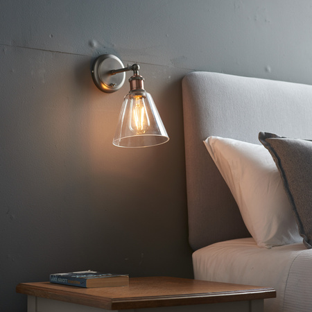 Hal Wall Light with Clear Shade 170x267mm