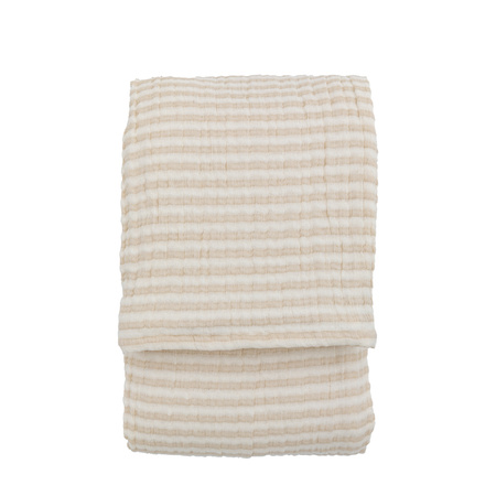 Crinkle Stripe Bedspread Beige 2400x2600mm