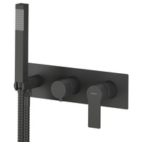 PAX podtynkowa bateria prysznicowa/wannowa, 2 funkcje, czarny mat