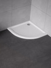 Brodzik NEW CANTARE półokrągły R55 100x100x4,5 obudowa zintegrowana gł. 2,5 cm, o90