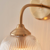 Ashcroft Ribbed Wall Light Brushed Aged Brass