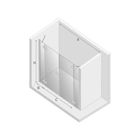 DRZWI WNĘKOWE REFLEXA 150x200 CZYSTE 6mm ACTIVE SHIELD