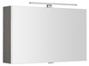 CLOE szafka z lustrem z oświetleniem LED, 80x50x18cm, dąb srebrny