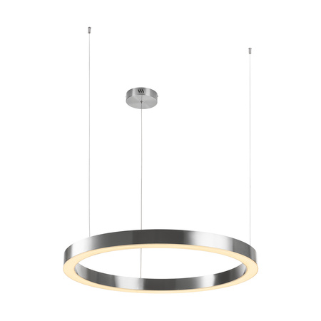 Lampa wisząca CIRCLE 80 cm - LED, ring nikiel szczotkowany