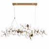 Lampa wisząca VALENTINA 150 cm - biało złota nowoczesny żyrandol
