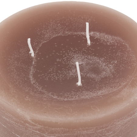 Pillar Candle Rustic Taupe 150x150x150mm