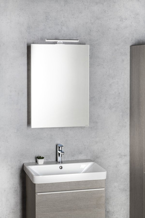 GRETA szafka z lustrem, oświetlenie LED, 50x70x14cm, biały mat