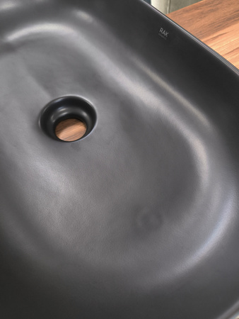 FEELING Umywalka slim nablatowa owalna 55x35 cm czarny mat (504) z Wadą