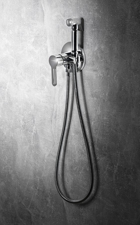 Podtynkowa bateria bidetowa ze słuchawką i wężem, chrom