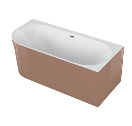 Wanna wolnostojąca przyścienna 160x75 SOLA Mokka prawa