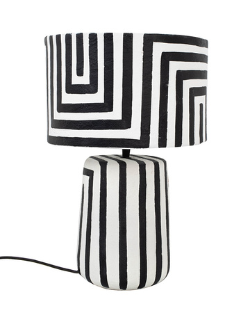 KARE lampa stołowa STRISCE 44 cm          biało-czarna
