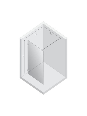 NZ2 Kabina prysznicowa EVENTA GOLD BRUSHED WALK-IN U 50x200 szkło czyste 8mm Active Shield 2.0