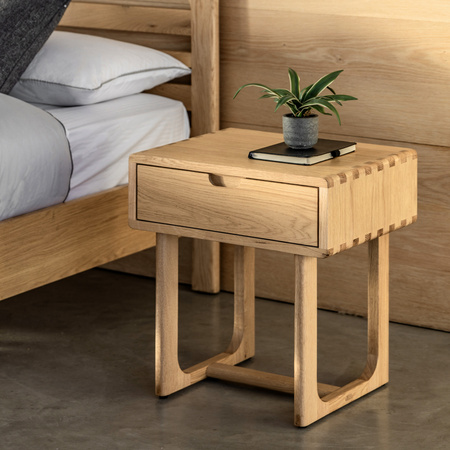 Craft 1 Drawer Bedside Natural 500x400x550mm