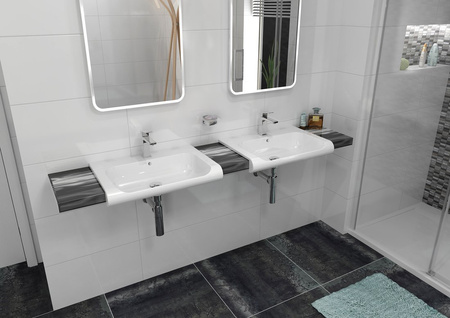 INKA umywalka ceramiczna 60x40cm, biała