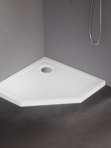 Brodzik MILD akrylowy pięciokątny 80x80x4,5 biały