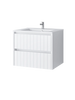 Szafka łazienkowa wisząca z umywalką 60 cm biały mat MELITO 002-SU60-01+UP4530-600