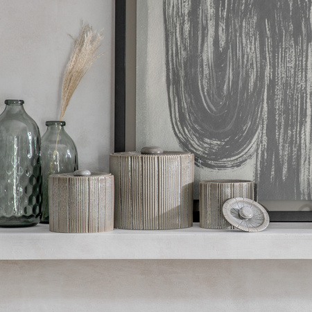 Słoik Estrid duży szary 200 x 200 x 190 mm