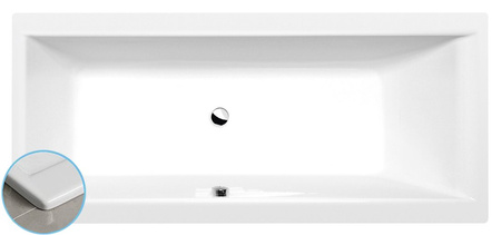 CLEO SLIM wanna prostokątna 170x75x48cm, biała