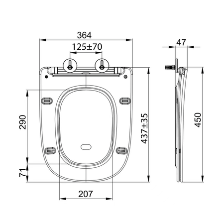 BELLO deska WC, SLIM, Soft Close, Easy Take, biała