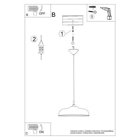Lampa wisząca GINA beżowa