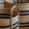 Storage Basket Black Stripe Nest s/4 D370mm