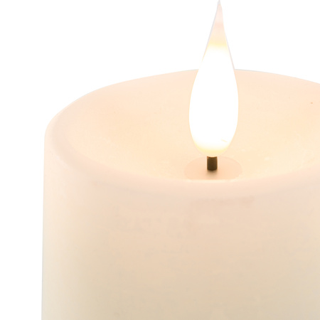LED 1 Wick Candle Ivory 3pk70x70x150mm
